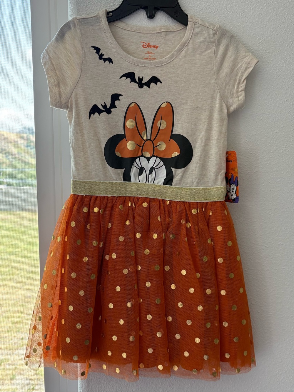 Disney Orange & Cream Minnie Mouse Halloween Tulle Dress